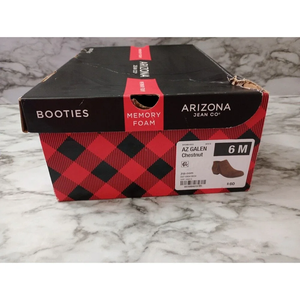Arizona Jean Company Galen Chestnut Color Ankle Boots Booties Size 6.5M